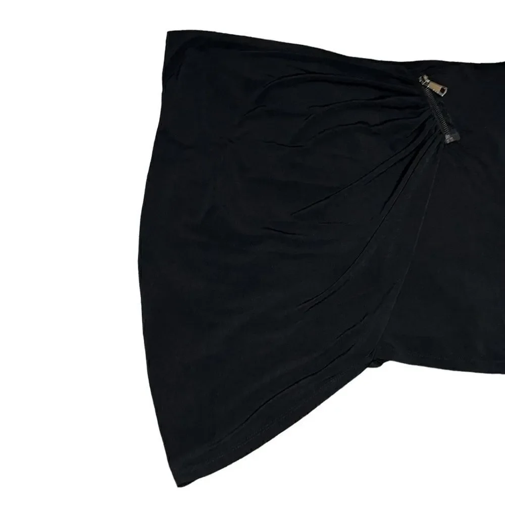 NY&Co X Gabrielle Union Draped Zipper Detail Mini Skirt